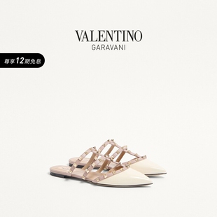 铆钉穆勒平底拖鞋 华伦天奴VALENTINO女士 ROCKSTUD