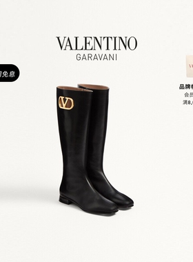 [12期免息]华伦天奴VALENTINO女士VLOGO SIGNATURE羊皮革靴