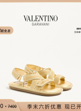 [季末优惠][礼物]华伦天奴VALENTINO女士 LAKE POWELL 刺绣凉鞋