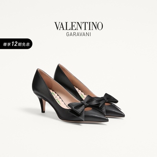 12期免息 BOWOW 华伦天奴 女士 羊皮革高跟鞋 VALENTINO