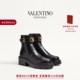 礼物 华伦天奴VALENTINO女士 VLOGO SIGNATURE 牛皮革短靴