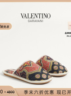 [季末优惠][礼物]华伦天奴VALENTINO男士TA CHAMBRE 丹宁拖鞋凉鞋