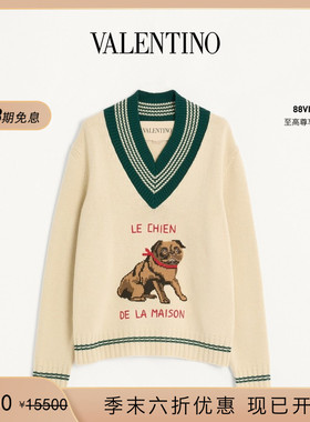 [季末优惠]华伦天奴VALENTINO男士 LE CHIEN DE LA MAISON 羊毛衫