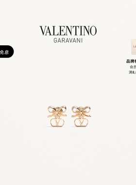 [新品上市]华伦天奴VALENTINO女士 VLOGO SIGNATURE 蝴蝶结耳环