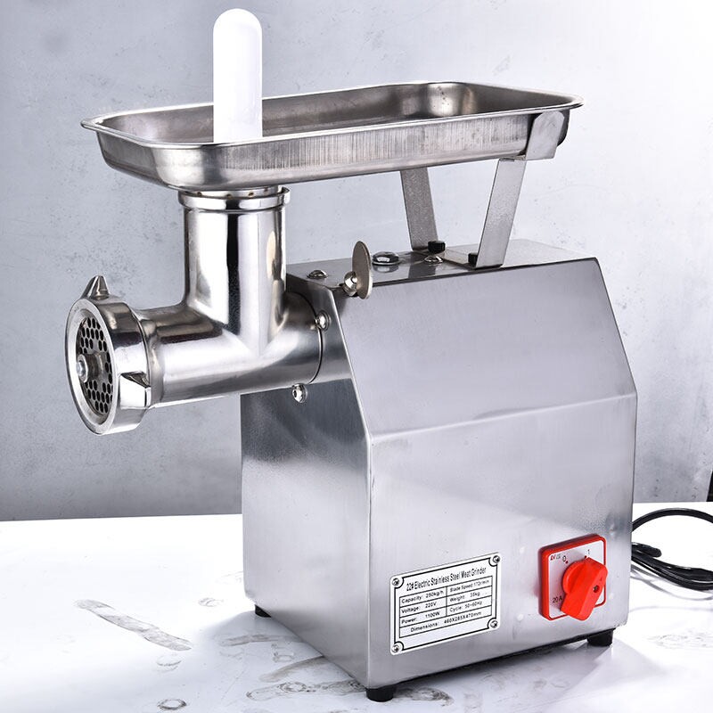 22型商用不锈钢电动大功率绞肉机肉丝肉丁机碎肉灌肠碎鸡架切肉片