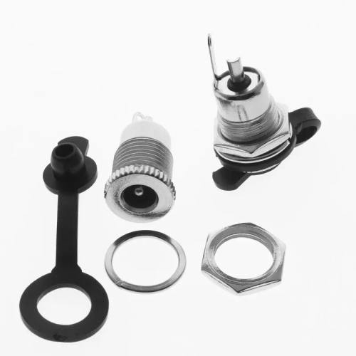 DC电源插座 DC-099 5.5*2.1/2.5MM 防水帽 带螺纹 充电插座 母座