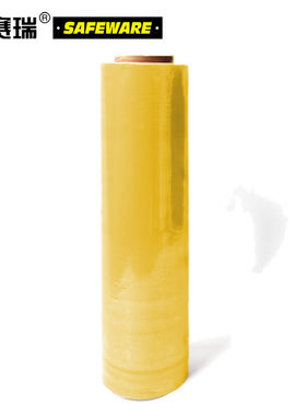 安赛瑞缠绕膜50cm*400m膜净重3.5kg/卷单卷彩色缠绕膜黄色10642
