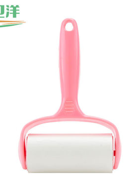 卫洋WYS-797可撕式滚筒粘除毛器除尘刷粘毛器粘尘纸红色12cm短柄