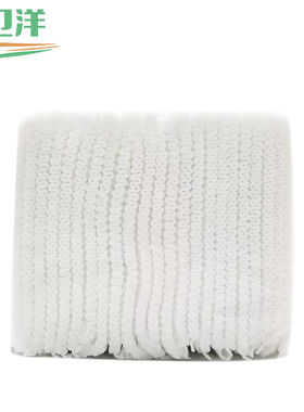 卫洋WYS-1516一次性帽子头套19寸白色双筋100只防尘防污帽头套无