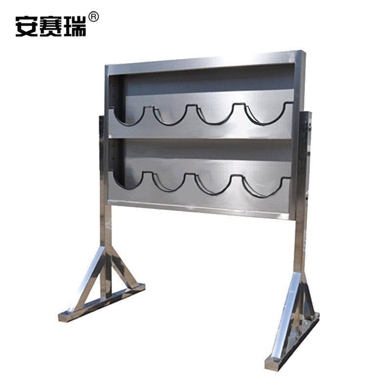 安赛瑞安全帽放置架(带支架)移动式安全帽架头盔摆放架子不锈钢安