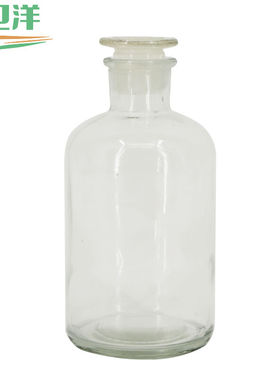 卫洋WYH-004试剂瓶加厚玻璃瓶细口瓶磨砂口透明小口分装瓶白色500