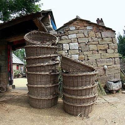 谋福柳条抬筐竹篮白蜡条防洪编织筐(圆筐)