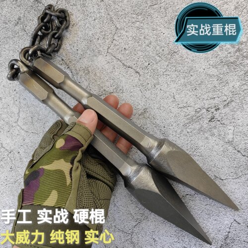 纯钢实心实战大威力双节棍二节棍