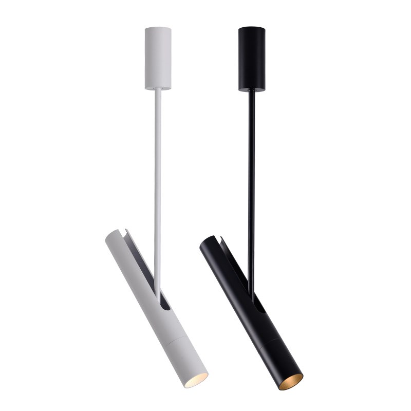 热销led长杆射灯明装吸顶式轨道灯可调角度长筒灯店铺服装店cob导