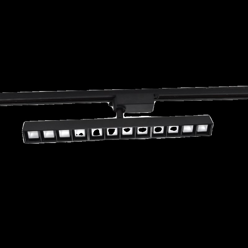 热销长条轨道灯散光led直播间智能遥控服装店射灯超市商用导轨式