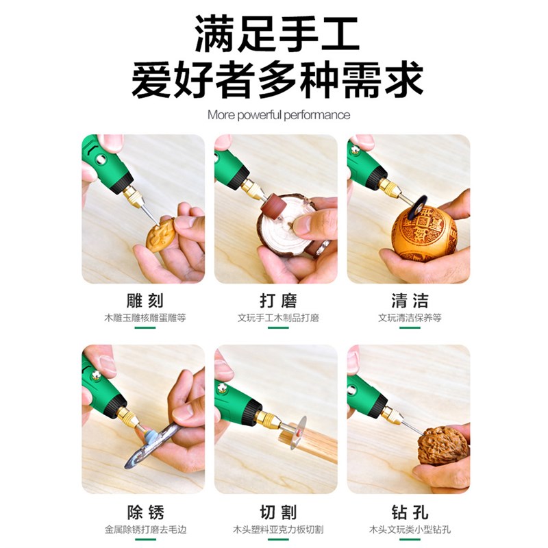 热销电磨机小型手持打磨机抛光木工DIY钻孔迷你电钻电动全套雕刻