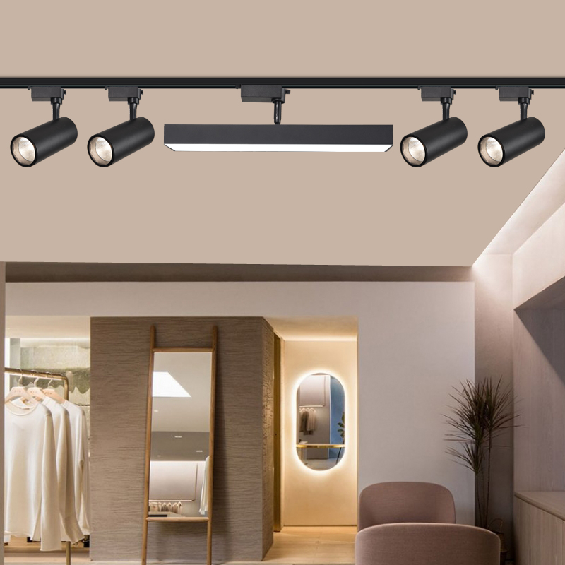 热销长条轨道灯散光led直播间补光灯商用店铺超市服装店导轨式条