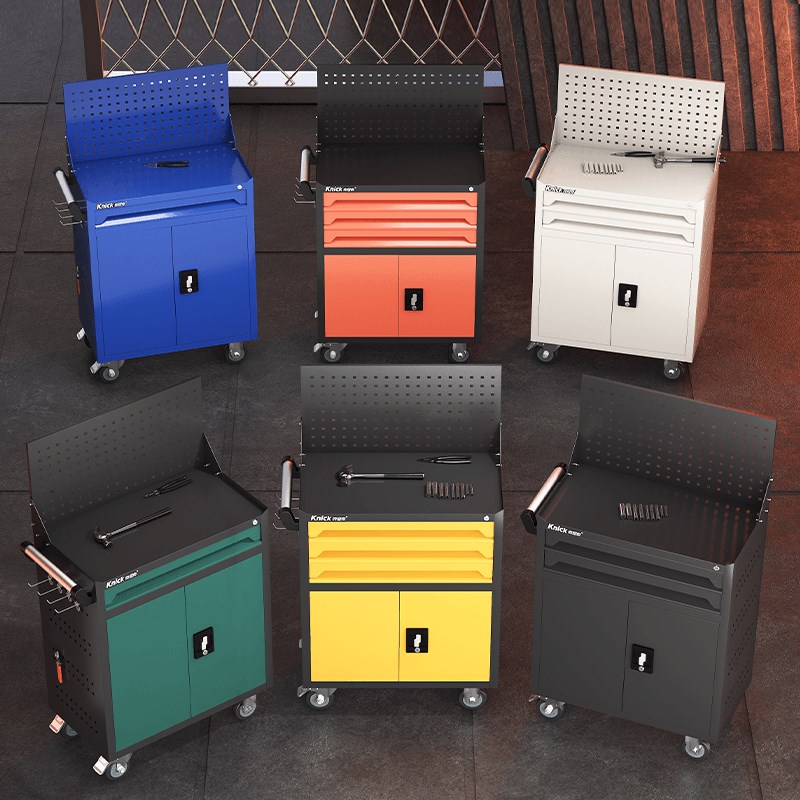 热销克尼克汽修工具车多功能维修车铁皮五金小型工具箱移动重型工