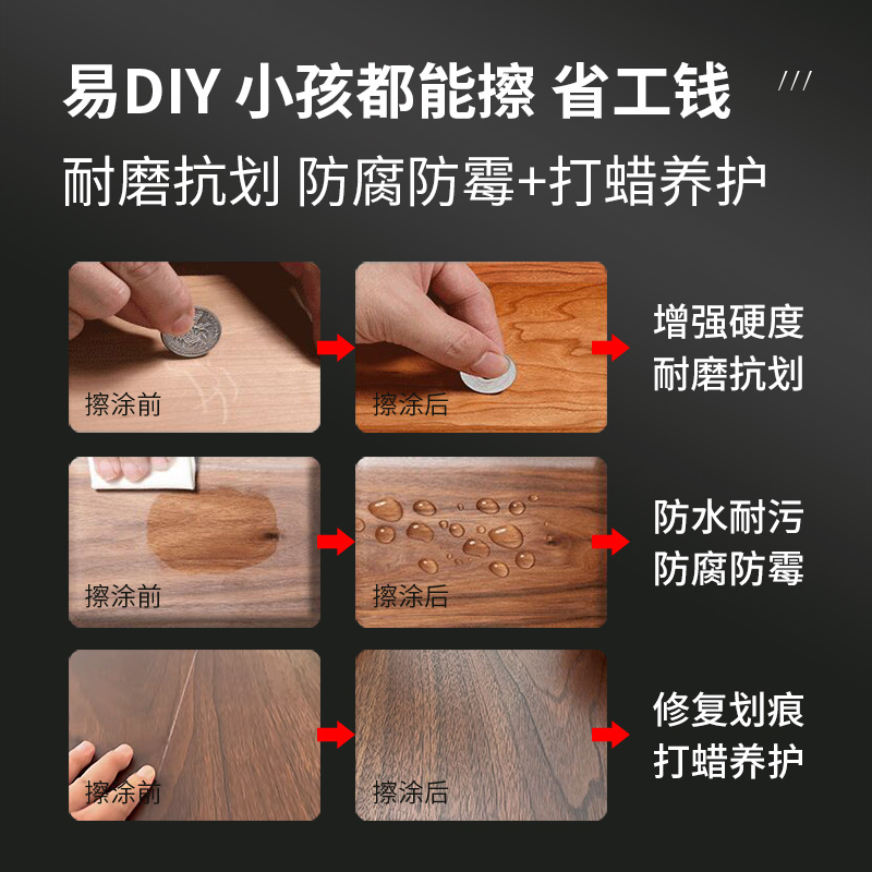 热销硬质木蜡油实木透明色清漆木器漆清油漆防腐木漆原木木材木头