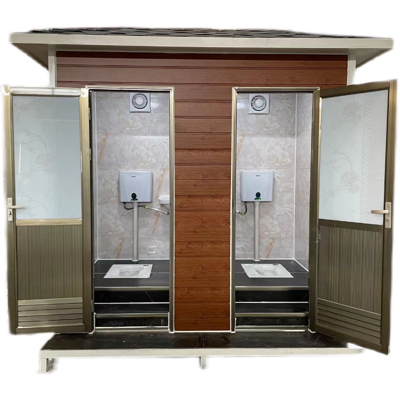 热销定制金属雕花板移动厕所淋浴房户外双人位卫生间美观大方
