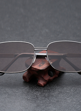 天然水晶石眼镜男款石头太阳镜 茶色眼镜灰色架老石头镜片养目凉
