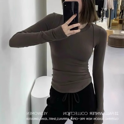 德绒磨毛打底衫炒显瘦