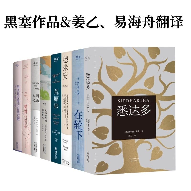 黑塞作品集(全8册) 赫尔曼·黑塞 姜乙+易海舟译 悉达多 德米安 荒原狼 精神与爱欲 克林索尔的最后夏天 外国文学