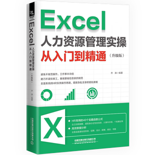 【2024新书】Excel人力资源管理实操从入门到精通 升级版 齐涛 Excel软件操作教程 招聘绩效考核薪酬管理考勤管理人力资源管理书籍