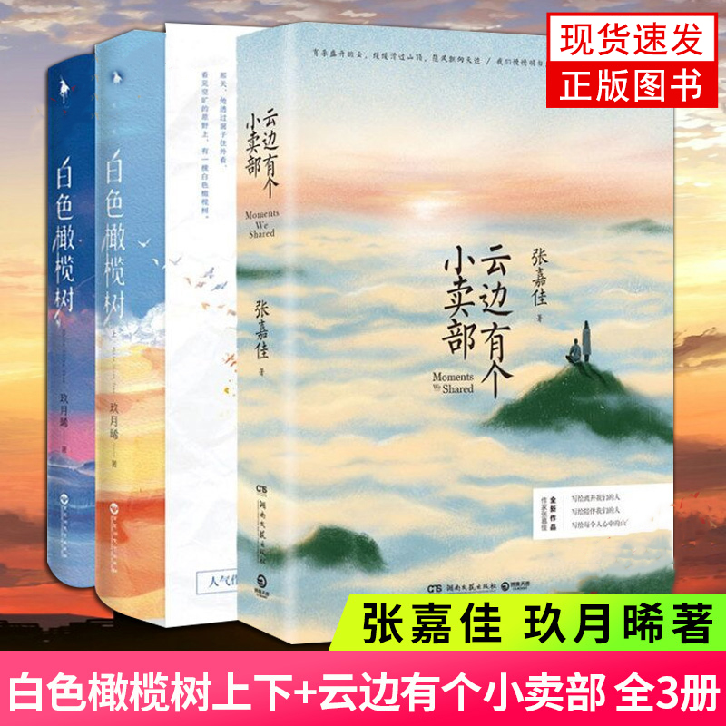 白色橄榄树上下+云边有个小卖部共3册套装张嘉佳玖月晞著现代都市青春文学情感轻小说青春小说天官赐福实体书小说漫画难哄破云