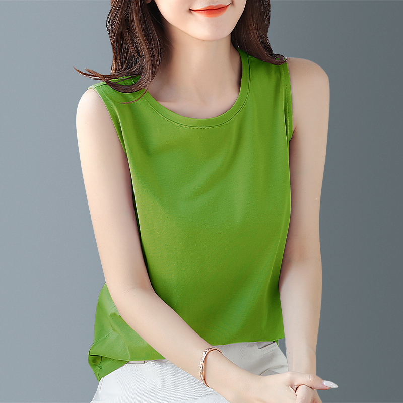 纯色宽松精梳棉吊带背心女内搭夏