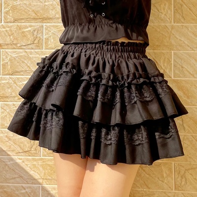 2025新款防走光短款蓬蓬蛋糕裙