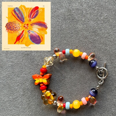 彩色捷克珠手链原创设计小众饰品