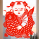 福娃玻璃贴纸鱼窗花年年有余静电贴新年窗贴2026春节马年双面红
