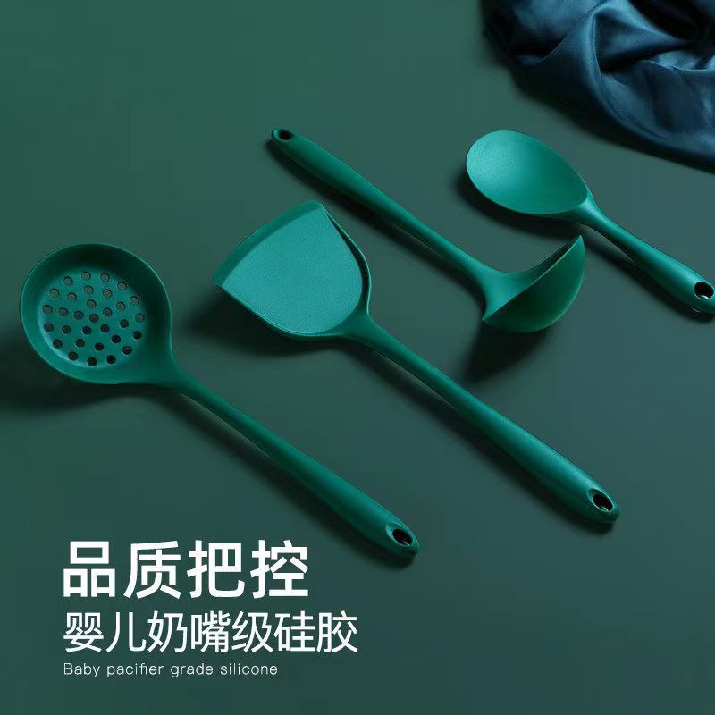 硅胶锅铲不粘锅专用炒菜铲子家用耐高温汤勺漏勺厨具套装婴儿奶嘴