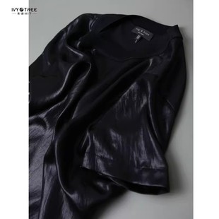 美国原！新型烫银面料，太特别！软硬兼具！圆领短袖T恤上衣女A4
