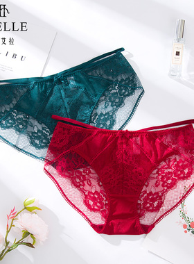伊丝艾拉18823 18652配套内裤200265性感蕾丝透明无痕女士三角裤