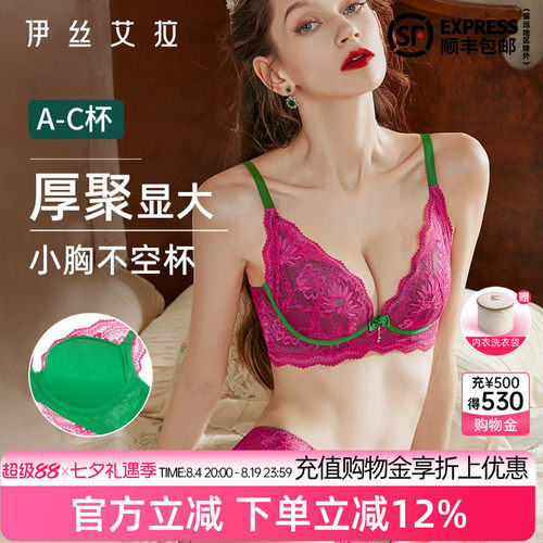 伊丝艾拉内衣女小胸聚拢蕾丝文胸