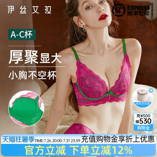 伊丝艾拉内衣女小胸聚拢蕾丝文胸