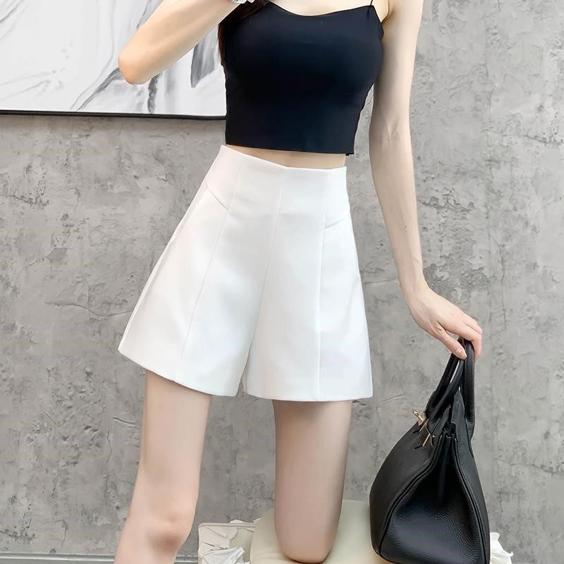 辣妹高腰显瘦白色短裤女夏季2025新款薄款百搭A字型阔腿西装裤子,个性定制/设计服务/DIY,工作服定制,淘宝优惠券,粉丝福利购,淘宝优惠卷