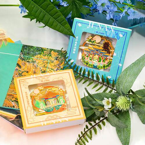 好客山东趵突泉文创流沙冰箱贴