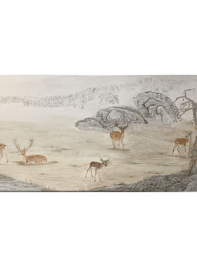 好客山东木板烙画鹊山行履图