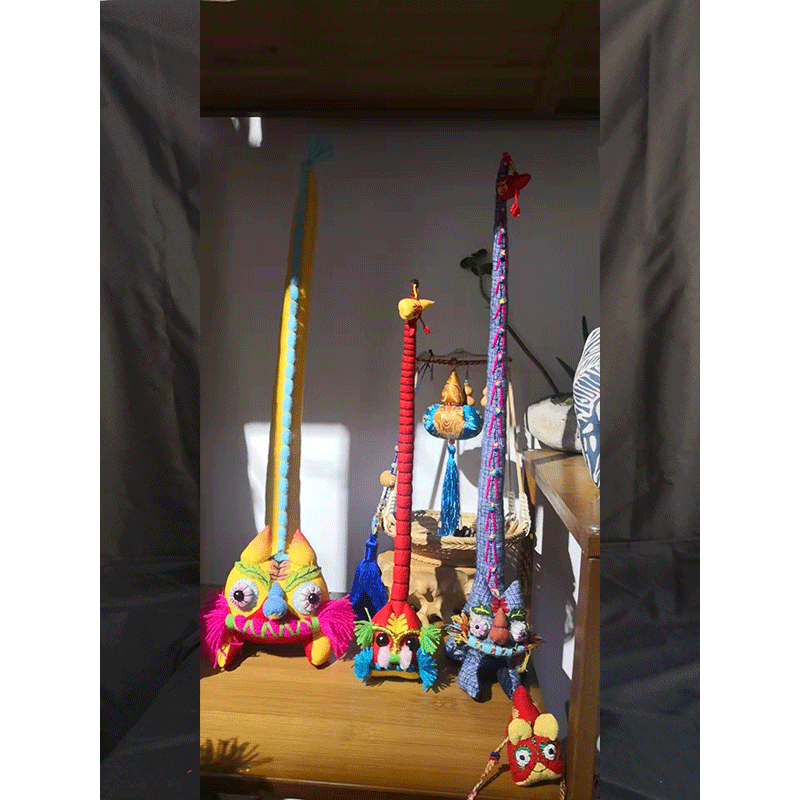 好客山东 针插虎中国风小布老虎民间手工艺品传统民俗摆件礼品