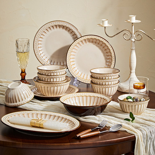 法式复古浮雕餐具套装2026新款