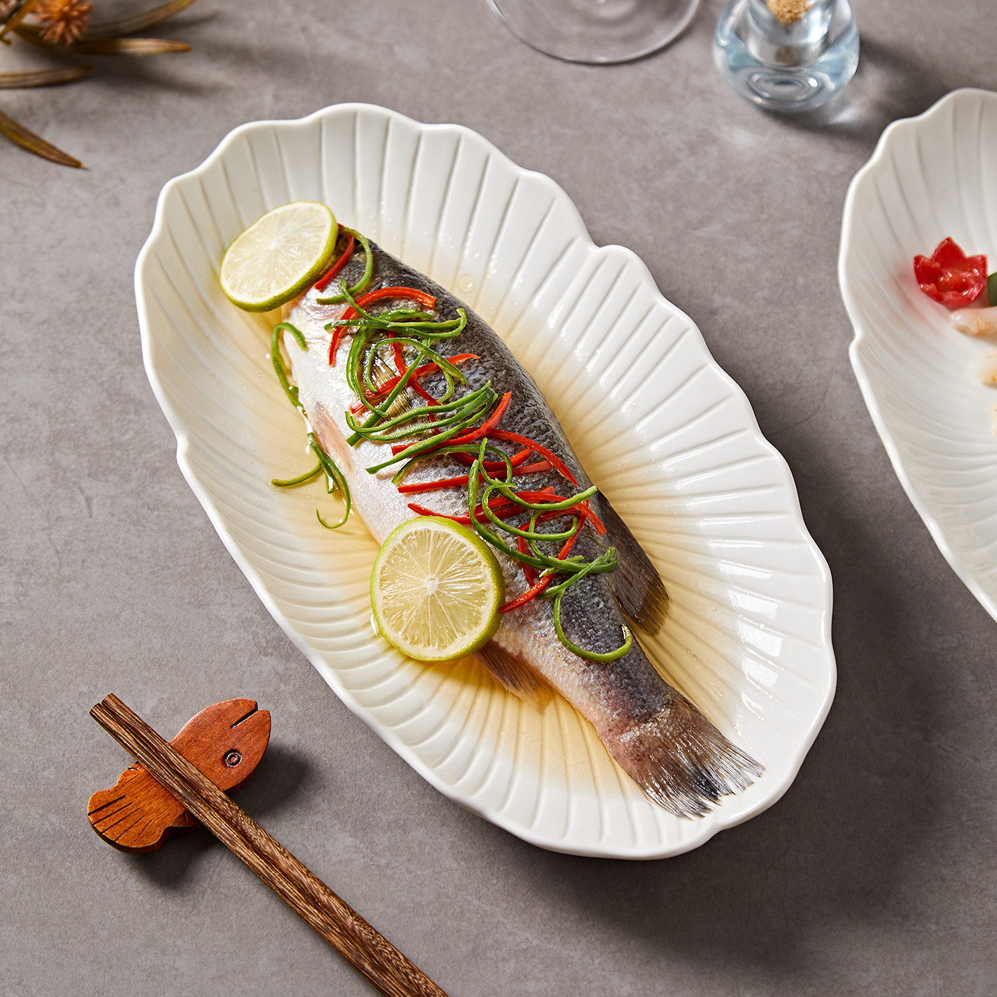 高级感釉下彩蒸鱼专用盘子陶瓷餐具2025新款鱼盘家用菜盘大号鱼碟,餐饮具,盘,淘宝优惠券,粉丝福利购,淘宝优惠卷