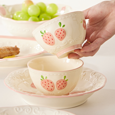 可爱草莓风餐具小红书精选