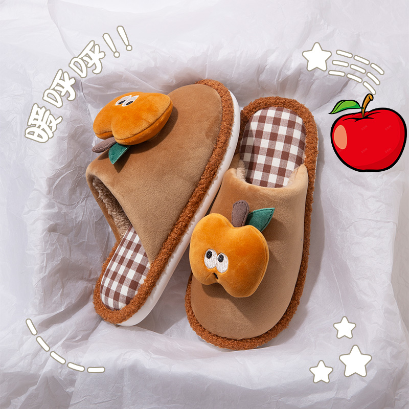 ECAC棉拖鞋加绒保暖防滑静音舒适