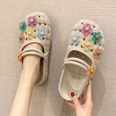 玛丽珍洞洞鞋女勃肯包头厚底外穿