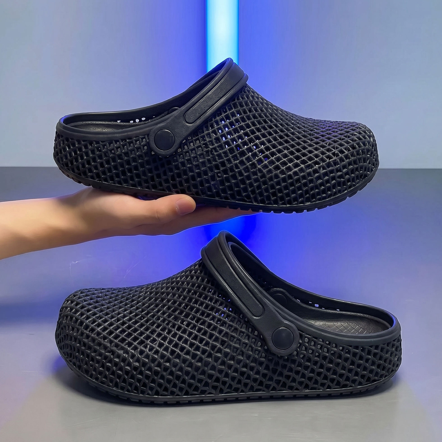 ECAC3D打印鞋男士高级感洞洞鞋图片
