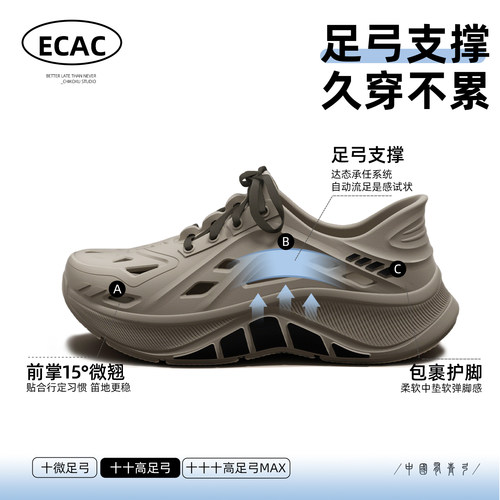 ECAC足弓支撑洞洞鞋男款2026新款