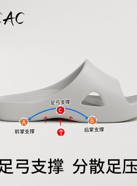 ECAC足弓支撑拖鞋男款洗澡凉拖情侣家用浴室防滑eva防臭室内家居